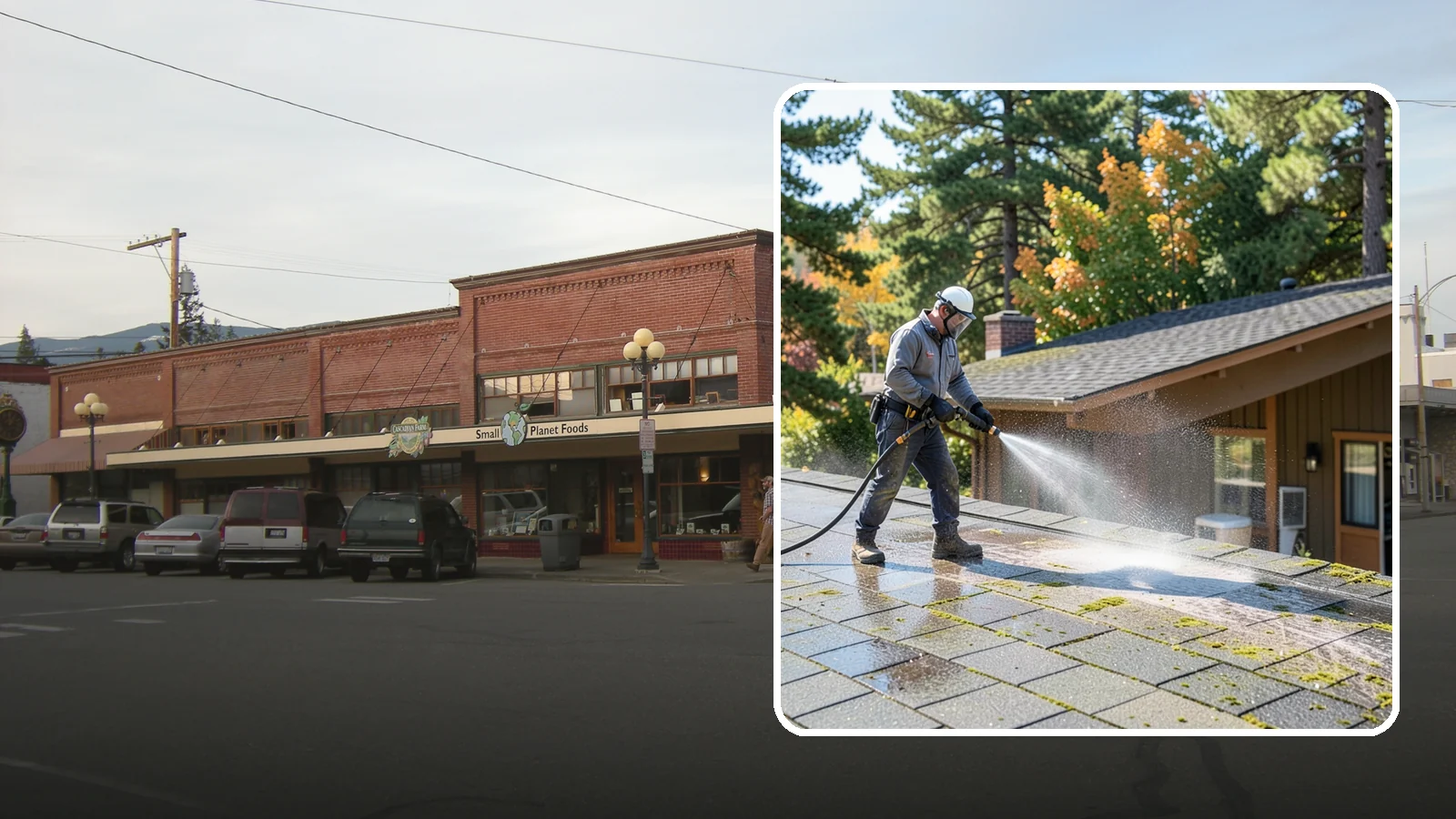 Roof Maintenance Cleaning in Sedro-Woolley, Skagit County, WA - A recurring roof maintenance cleaning that keeps moss, algae, and debris in check across Washington's long wet season.