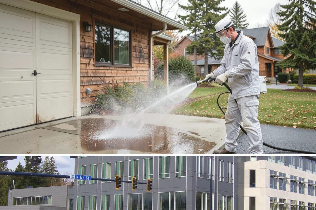 Roof Maintenance Cleaning in Shoreline, King County, WA - Twice-yearly visits in spring and fall keep the roof ahead of the region's relentless growth cycle.