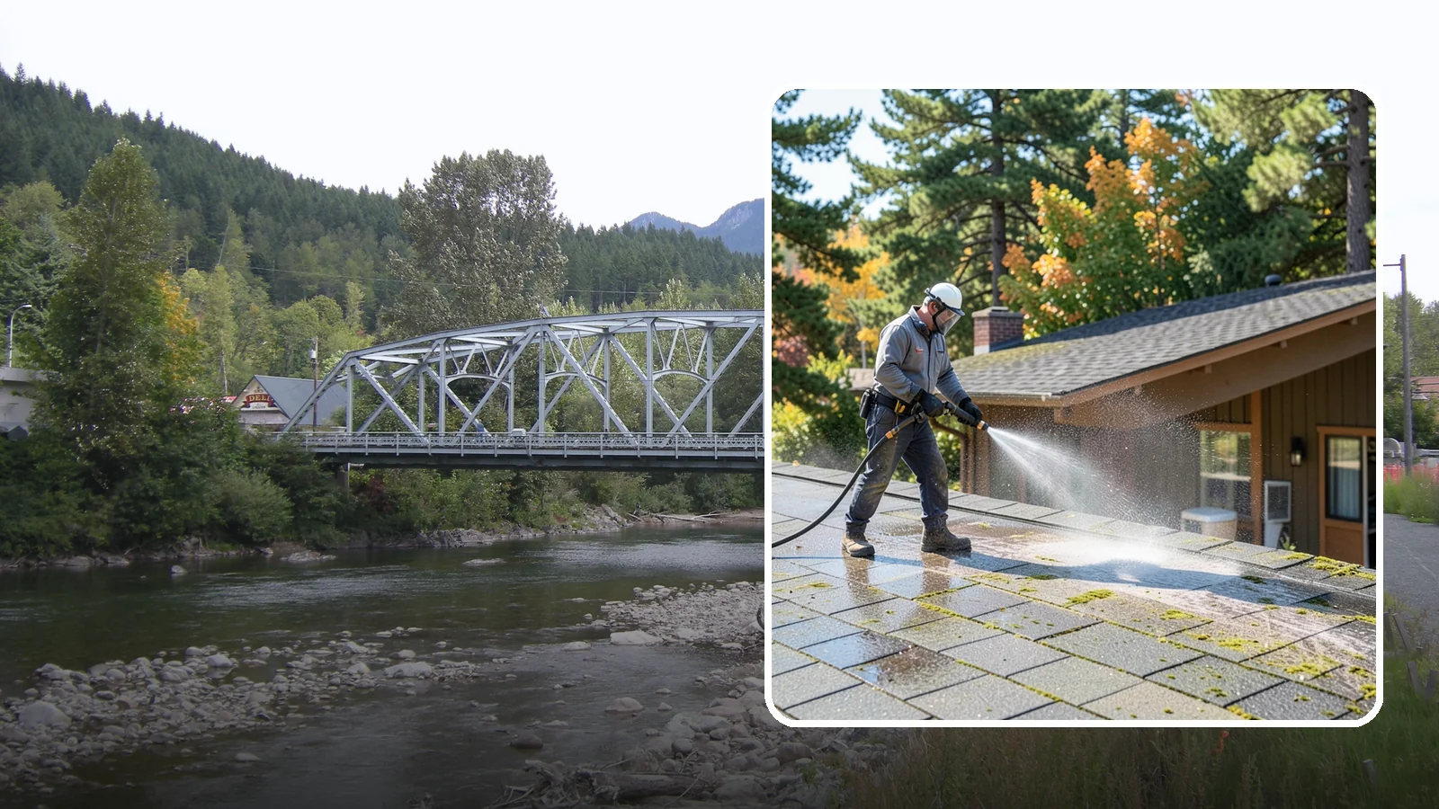 Roof Maintenance Cleaning in Skykomish, King County, WA - A recurring roof maintenance cleaning that keeps moss, algae, and debris in check across Washington's long wet season.