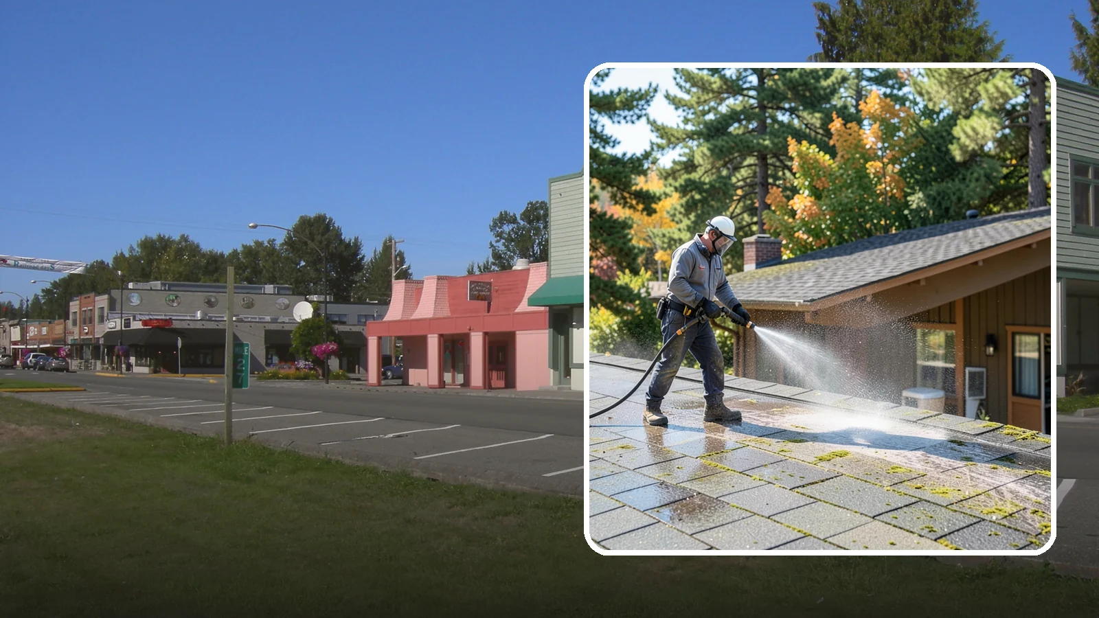 Roof Maintenance Cleaning in Snoqualmie, King County, WA - A recurring roof maintenance cleaning that keeps moss, algae, and debris in check across Washington's long wet season.