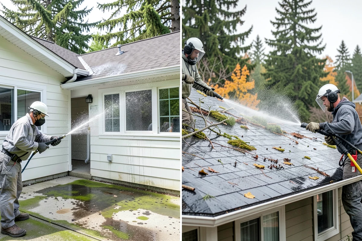 Roof Maintenance Cleaning in Snoqualmie, King County, WA - Inspect the roof for new growth, debris, and wear