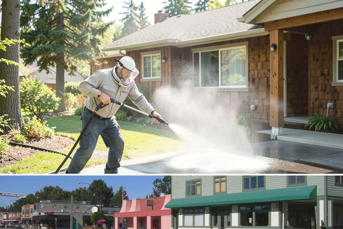 Roof Maintenance Cleaning in Snoqualmie, King County, WA - Twice-yearly visits in spring and fall keep the roof ahead of the region's relentless growth cycle.