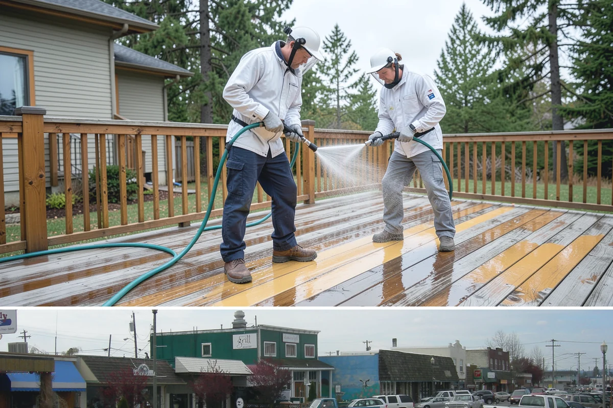 Roof Maintenance Cleaning in Stanwood, Snohomish County, WA - Twice-yearly visits in spring and fall keep the roof ahead of the region's relentless growth cycle.