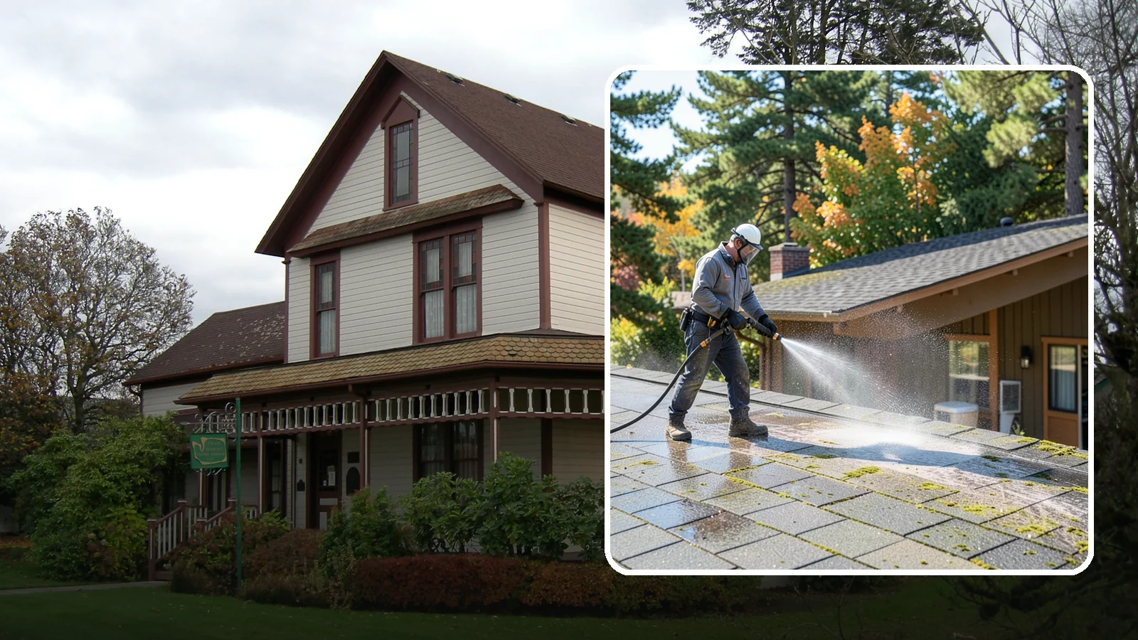 Roof Maintenance Cleaning in Sumner, Pierce County, WA - A recurring roof maintenance cleaning that keeps moss, algae, and debris in check across Washington's long wet season.