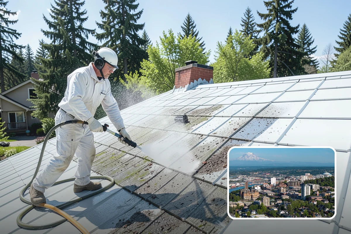 Roof Maintenance Cleaning in Tacoma, Pierce County, WA - Keeps moss and algae from re-establishing between deep cleans