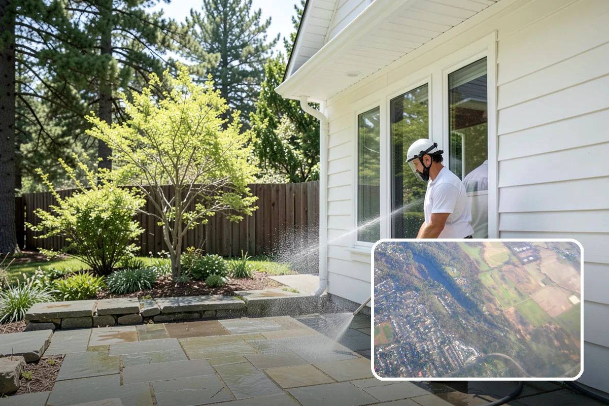 Roof Mildew Treatment in Algona, King County, WA - Kills mildew at the source rather than hiding it