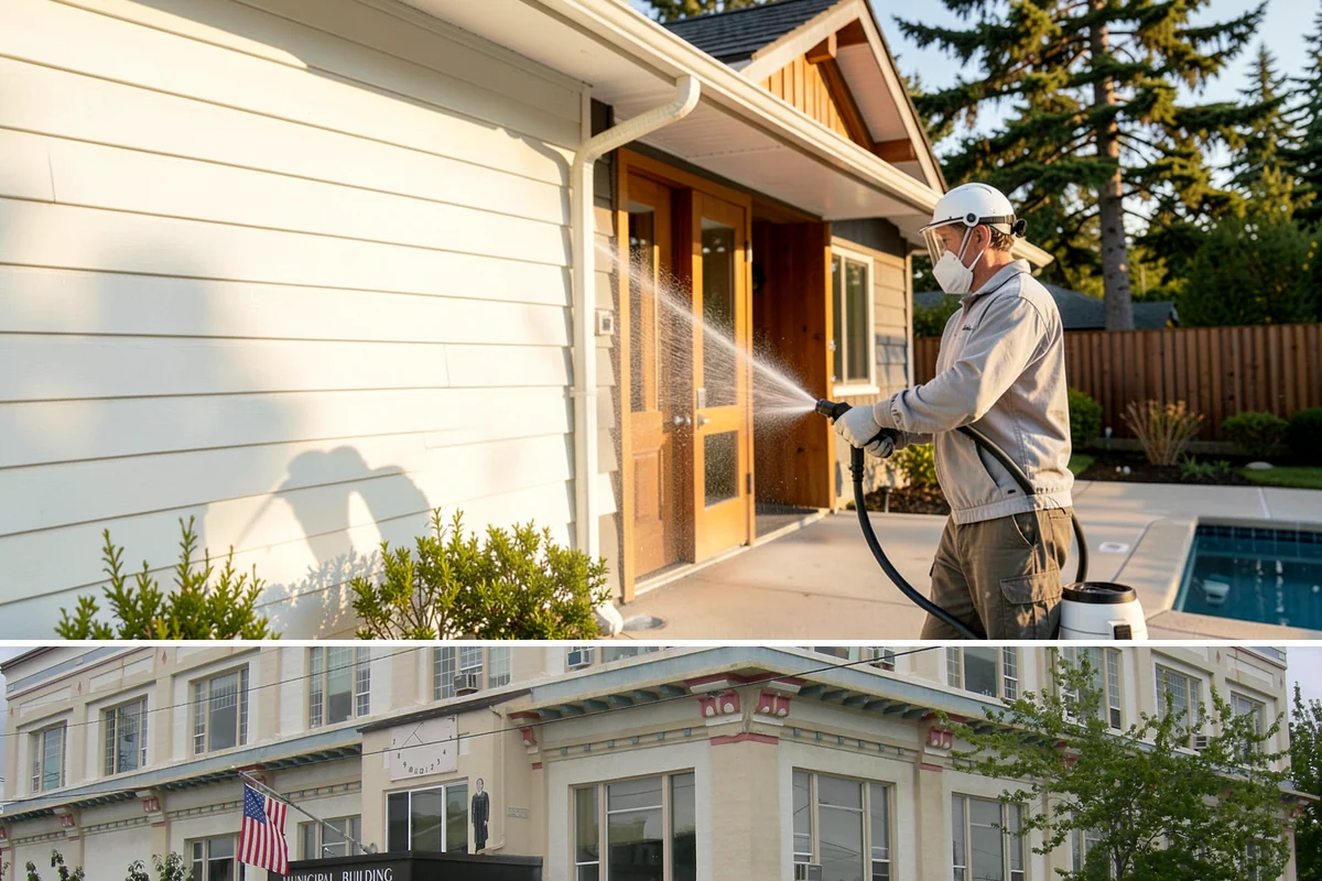 Roof Mildew Treatment in Anacortes, Skagit County, WA - Apply mildew treatments in summer when warmth and dryness reinforce the fungicide's effect.