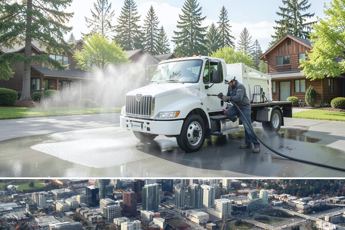 Roof Mildew Treatment in Bellevue, King County, WA - Apply mildew treatments in summer when warmth and dryness reinforce the fungicide's effect.
