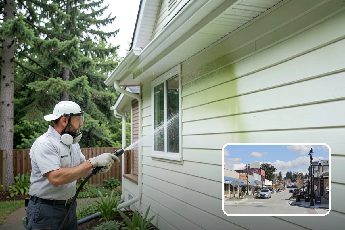 Roof Mildew Treatment in Bothell, King County, WA - Kills mildew at the source rather than hiding it