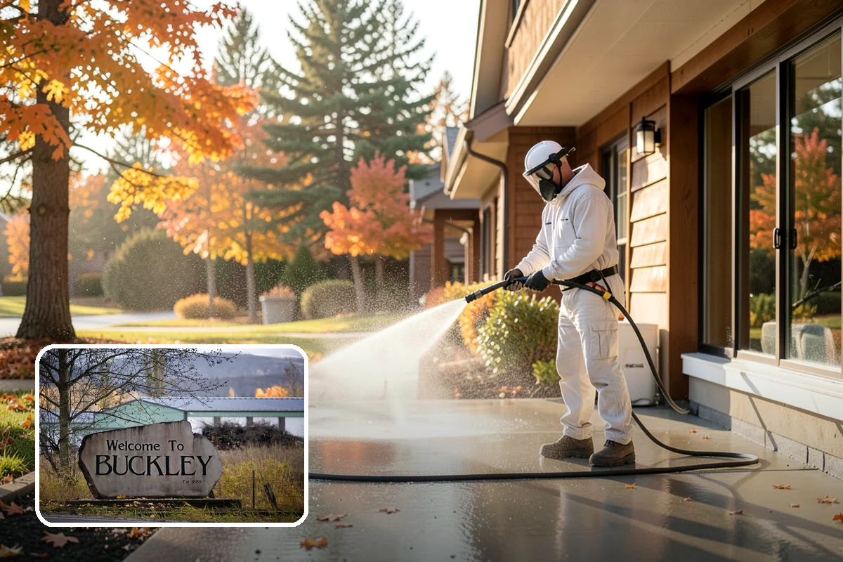 Roof Mildew Treatment in Buckley, Pierce County, WA - Kills mildew at the source rather than hiding it
