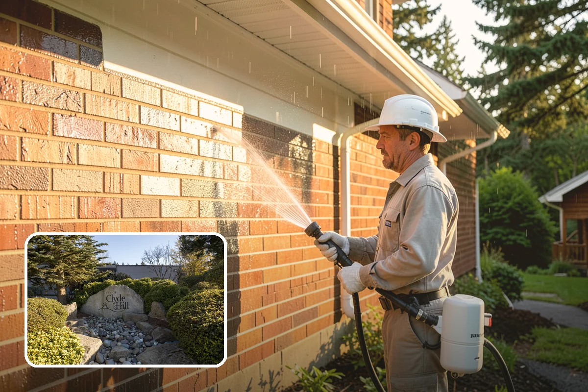 Roof Mildew Treatment in Clyde Hill, King County, WA - Kills mildew at the source rather than hiding it