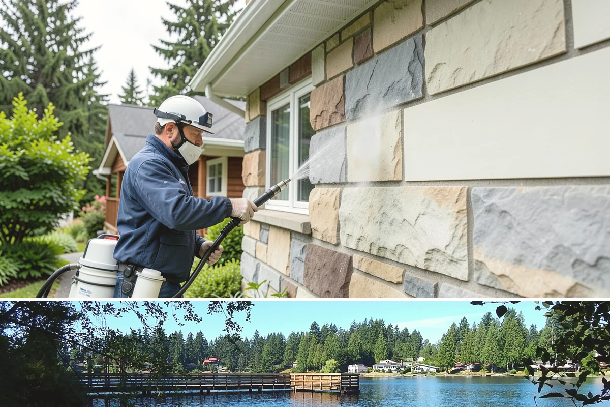 Roof Mildew Treatment in Federal Way, King County, WA - Apply mildew treatments in summer when warmth and dryness reinforce the fungicide's effect.
