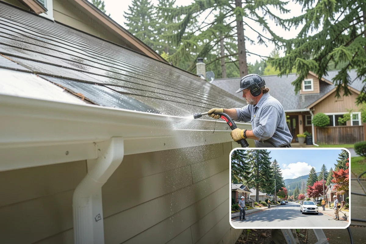 Roof Mildew Treatment in Hunts Point, King County, WA - Kills mildew at the source rather than hiding it