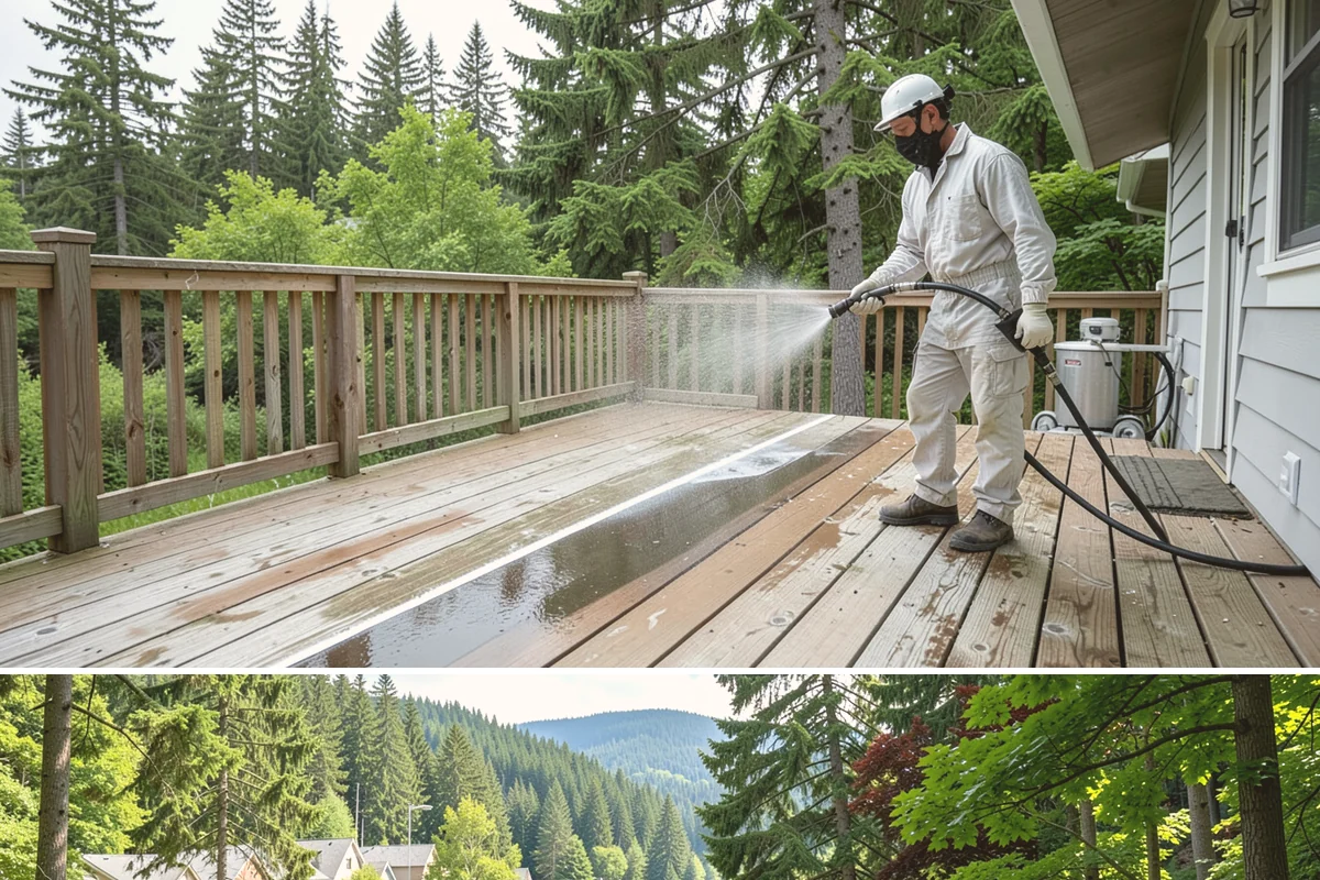 Roof Mildew Treatment in Lake Forest Park, King County, WA - Apply mildew treatments in summer when warmth and dryness reinforce the fungicide's effect.