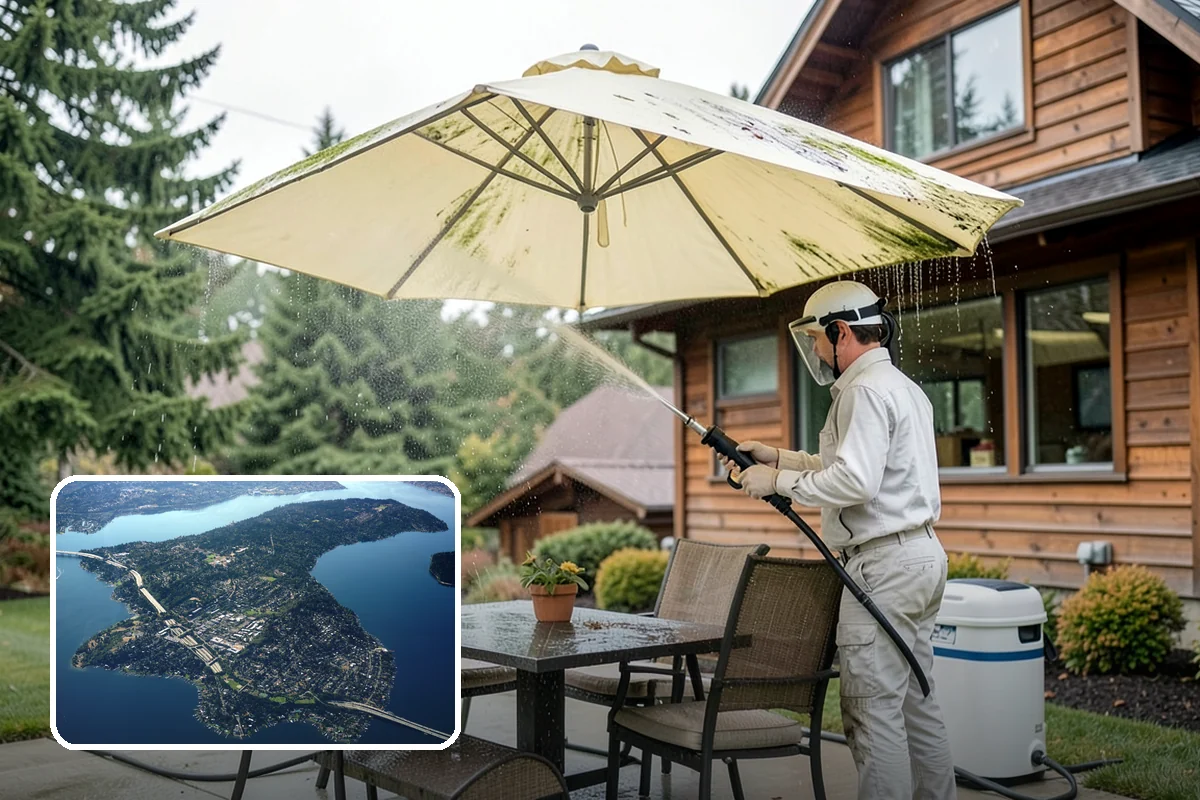 Roof Mildew Treatment in Mercer Island, King County, WA - Kills mildew at the source rather than hiding it