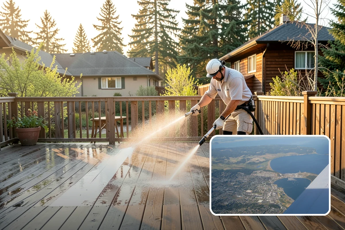 Roof Mildew Treatment in Oak Harbor, Island County, WA - Kills mildew at the source rather than hiding it