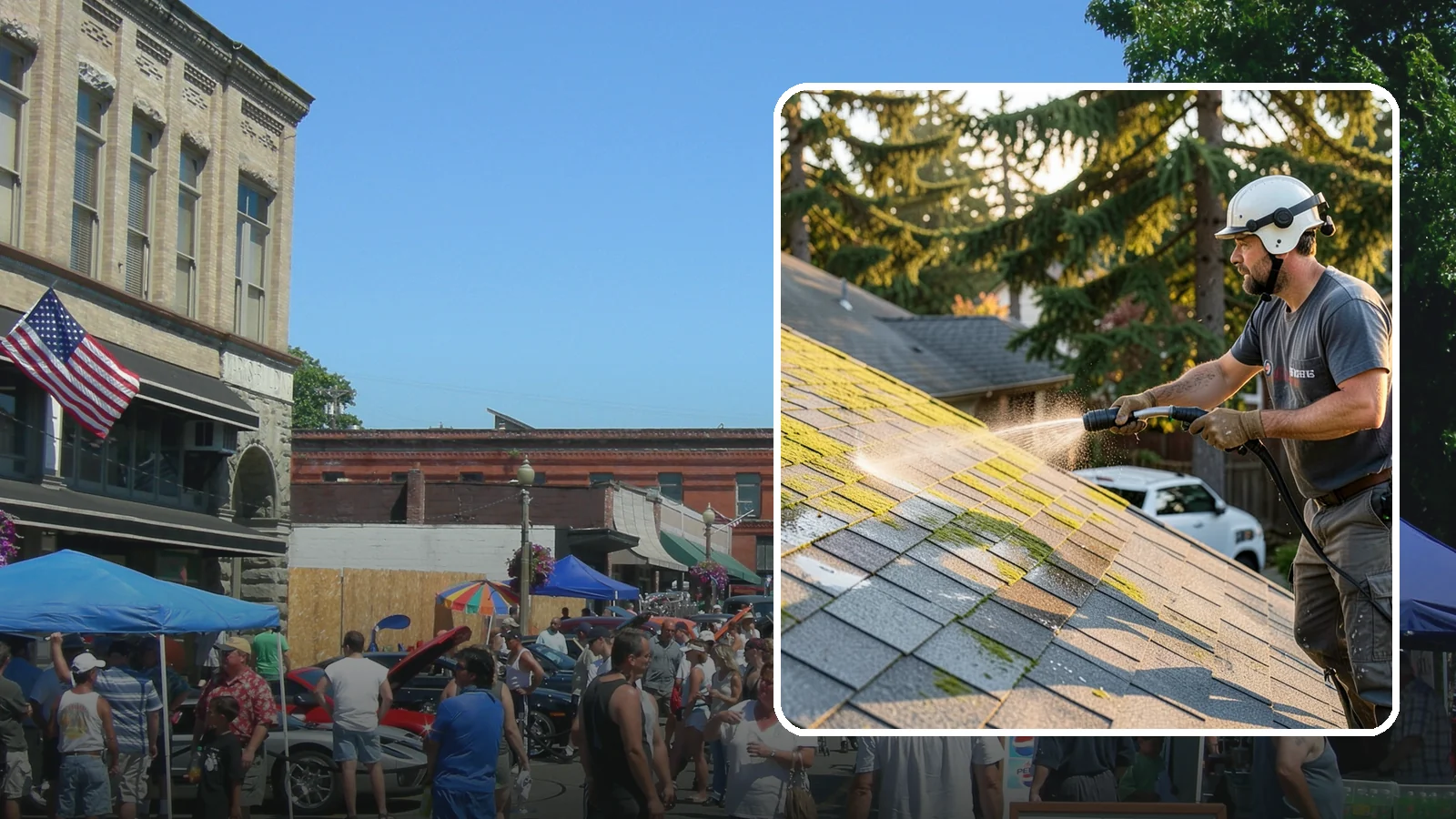 Roof Mildew Treatment in Snohomish, Snohomish County, WA - A roof mildew treatment that kills fungal growth and clears the musty discoloration common in shaded Northwest homes.