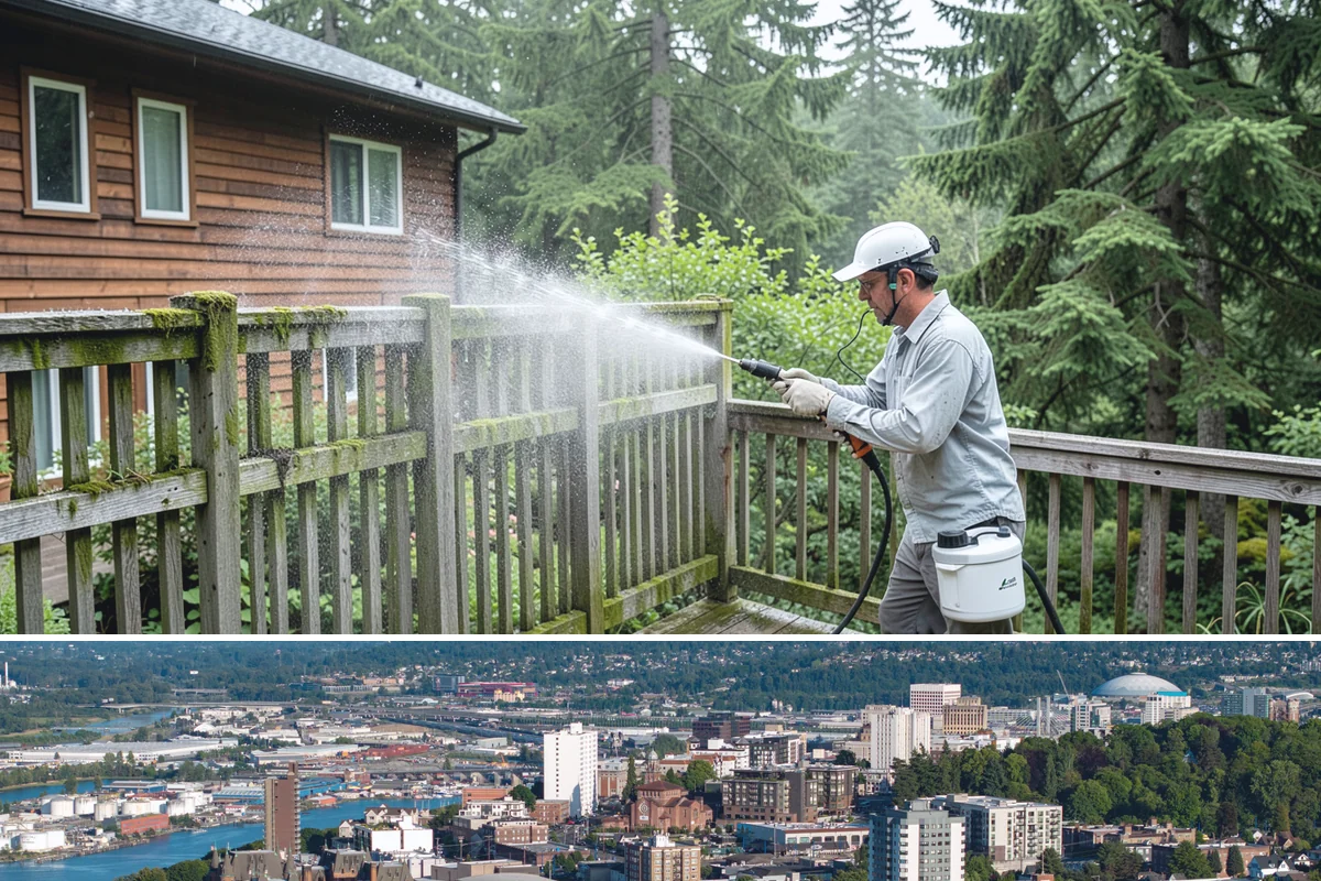 Roof Mildew Treatment in Tacoma, Pierce County, WA - Apply mildew treatments in summer when warmth and dryness reinforce the fungicide's effect.