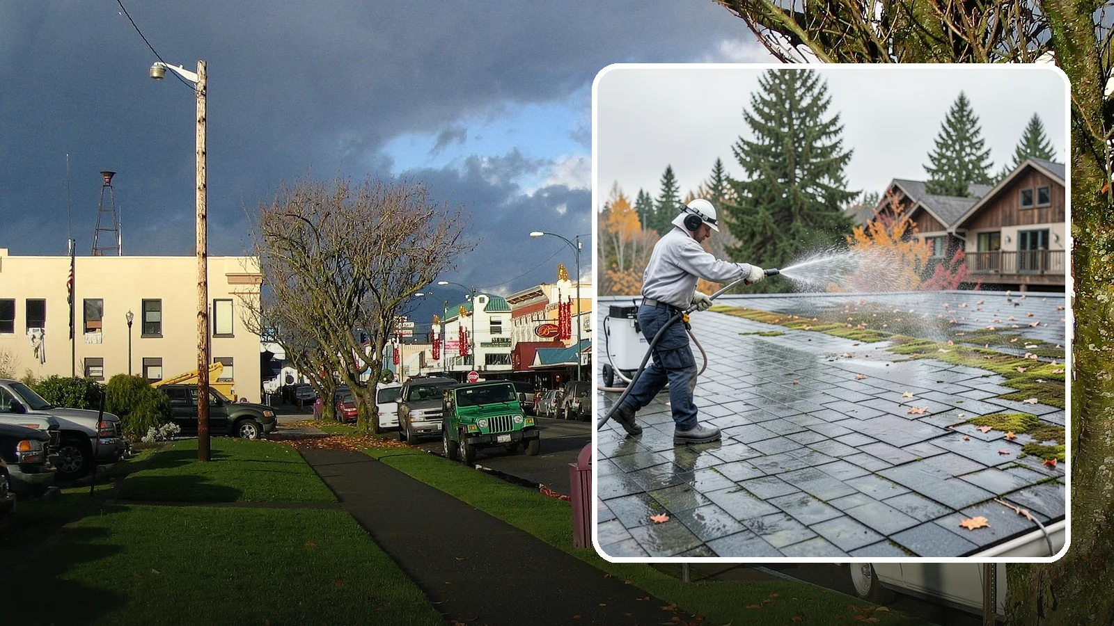 Roof Mold Removal in Arlington, Snohomish County, WA - Roof mold removal that eliminates dark fungal colonies and the trapped moisture feeding them.