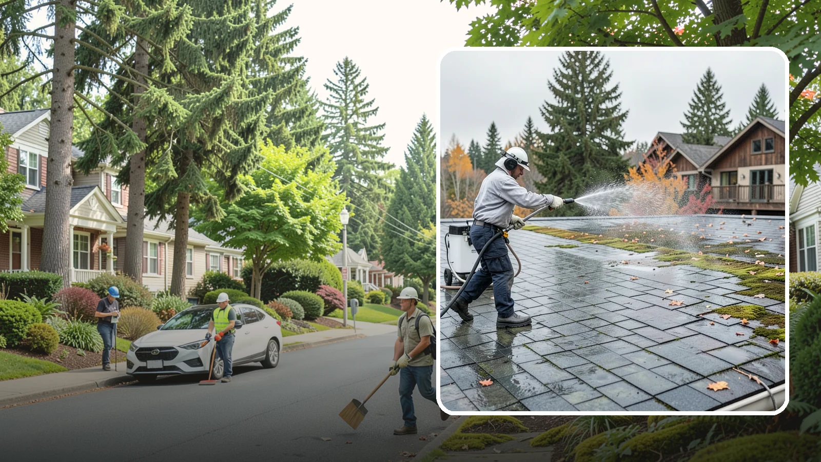 Roof Mold Removal in Beaux Arts Village, King County, WA - Roof mold removal that eliminates dark fungal colonies and the trapped moisture feeding them.