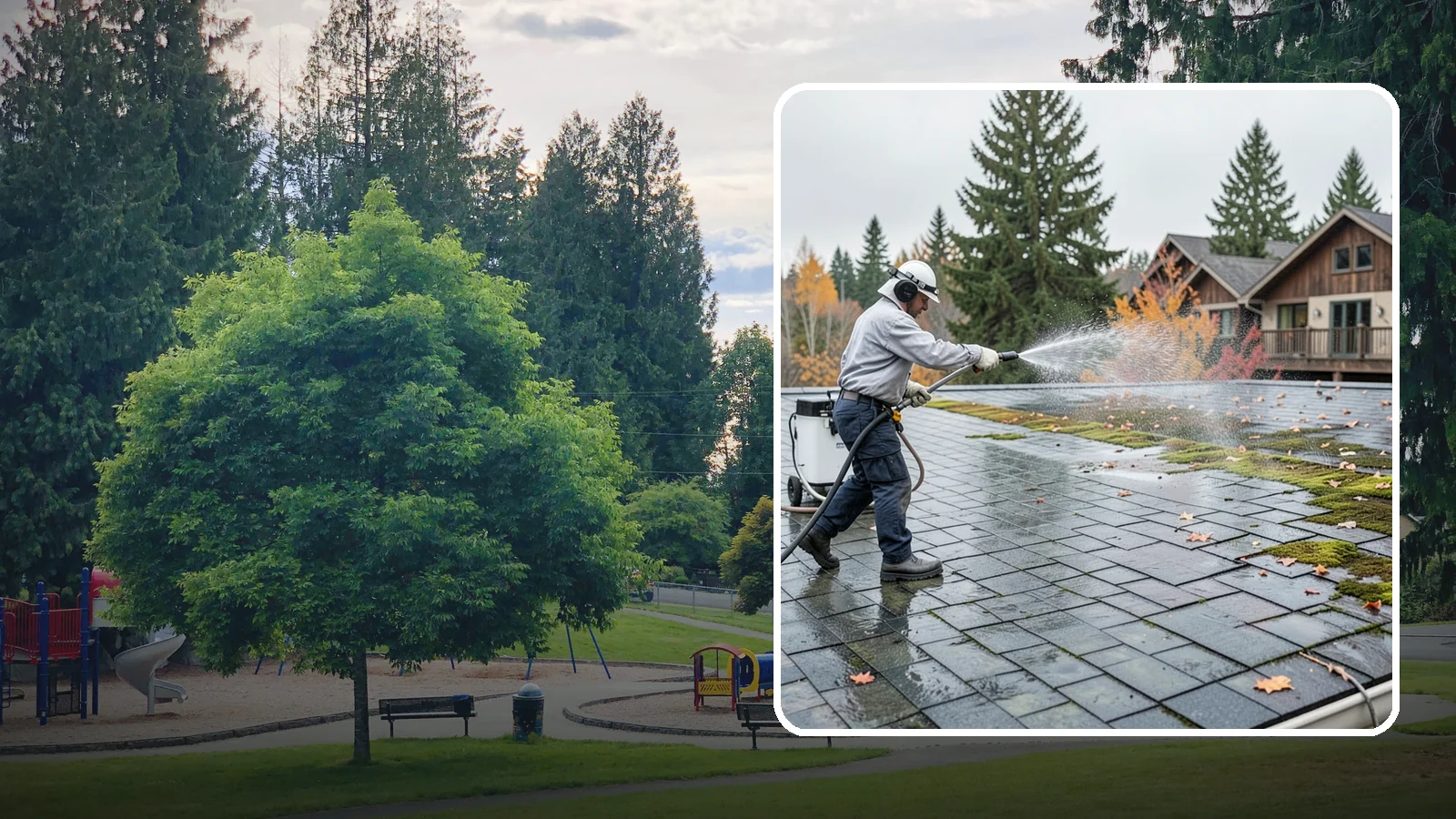 Roof Mold Removal in Bonney Lake, Pierce County, WA - Roof mold removal that eliminates dark fungal colonies and the trapped moisture feeding them.