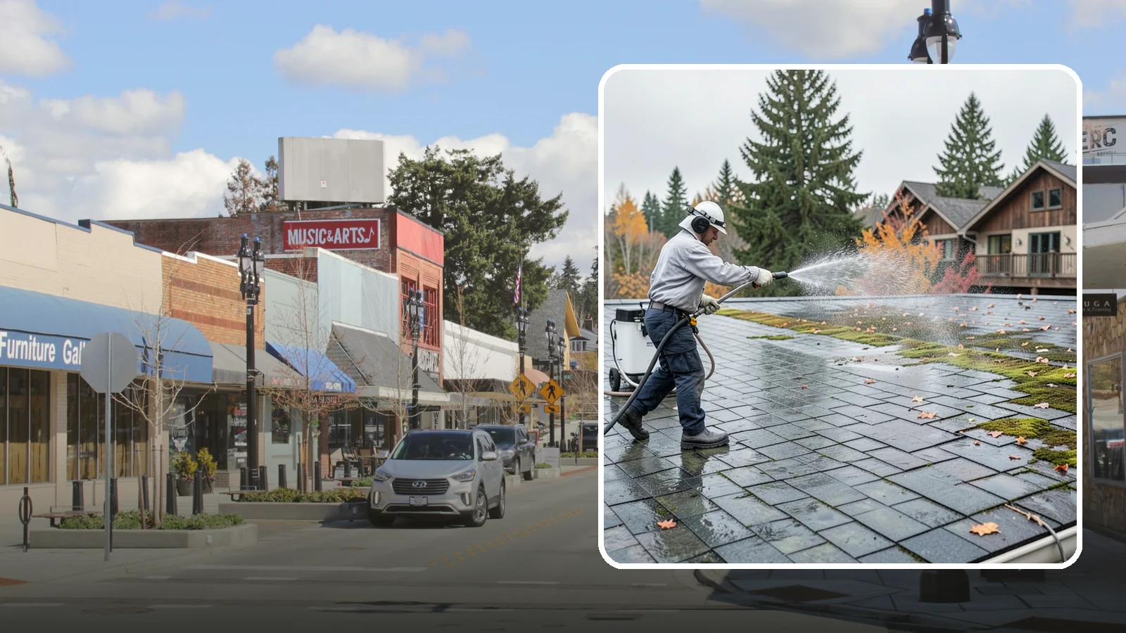 Roof Mold Removal in Bothell, King County, WA - Roof mold removal that eliminates dark fungal colonies and the trapped moisture feeding them.