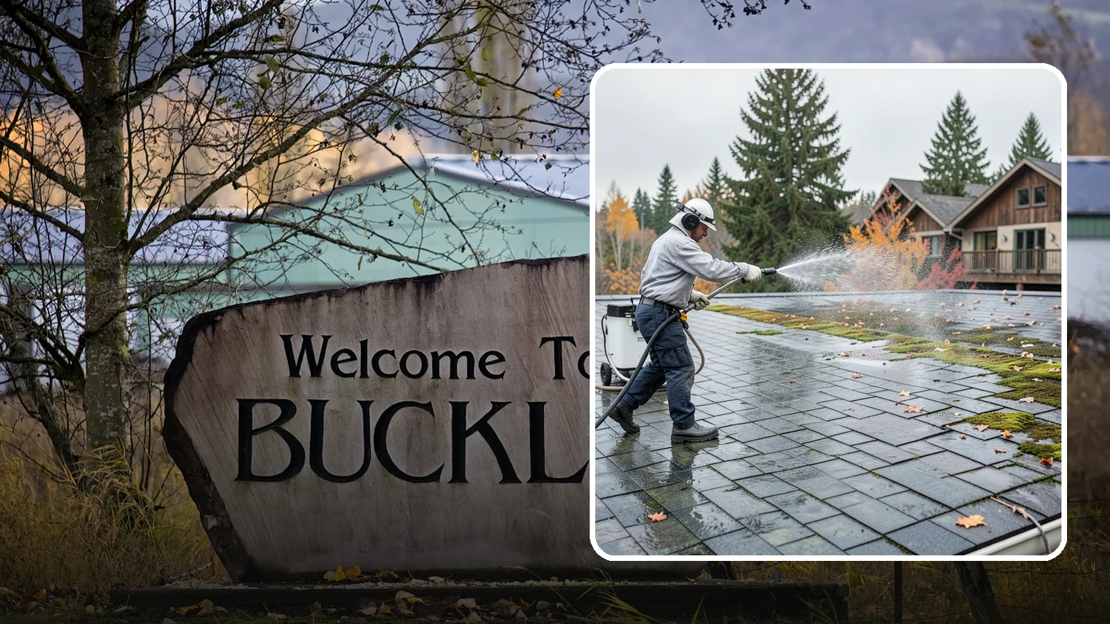 Roof Mold Removal in Buckley, Pierce County, WA - Roof mold removal that eliminates dark fungal colonies and the trapped moisture feeding them.