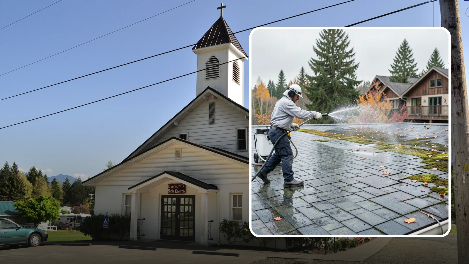 Roof Mold Removal in Concrete, Skagit County, WA - Roof mold removal that eliminates dark fungal colonies and the trapped moisture feeding them.