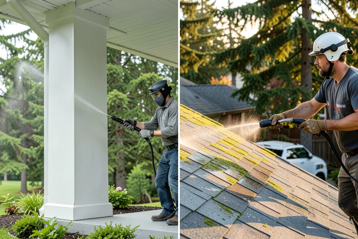 Roof Mold Removal in Concrete, Skagit County, WA - Inspect for mold patches, trapped debris, and wet zones