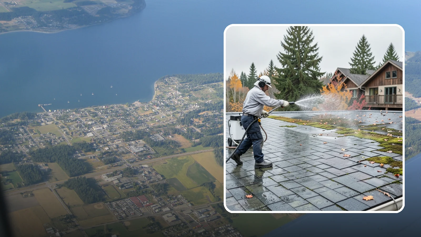 Roof Mold Removal in Coupeville, Island County, WA - Roof mold removal that eliminates dark fungal colonies and the trapped moisture feeding them.
