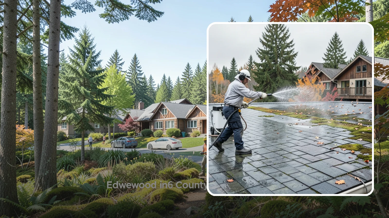 Roof Mold Removal in Edgewood, Pierce County, WA - Roof mold removal that eliminates dark fungal colonies and the trapped moisture feeding them.
