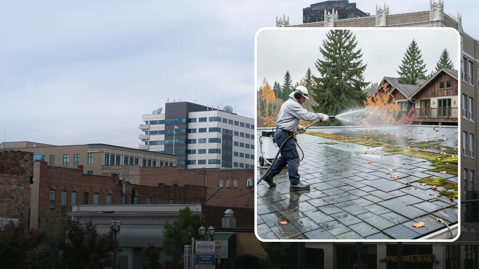 Roof Mold Removal in Everett, Snohomish County, WA - Roof mold removal that eliminates dark fungal colonies and the trapped moisture feeding them.