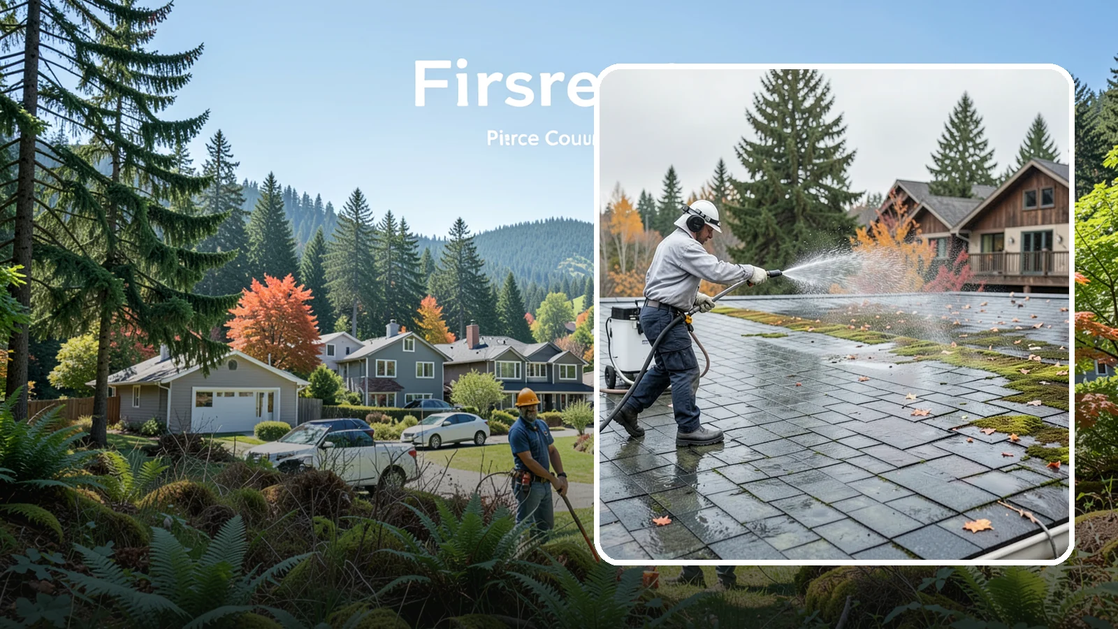 Roof Mold Removal in Fircrest, Pierce County, WA - Roof mold removal that eliminates dark fungal colonies and the trapped moisture feeding them.