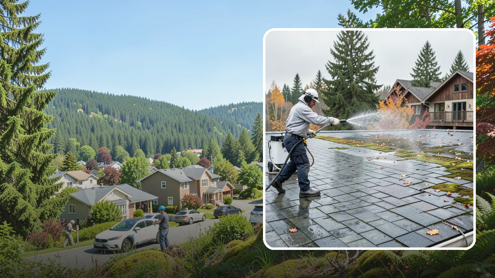 Roof Mold Removal in Index, Snohomish County, WA - Roof mold removal that eliminates dark fungal colonies and the trapped moisture feeding them.