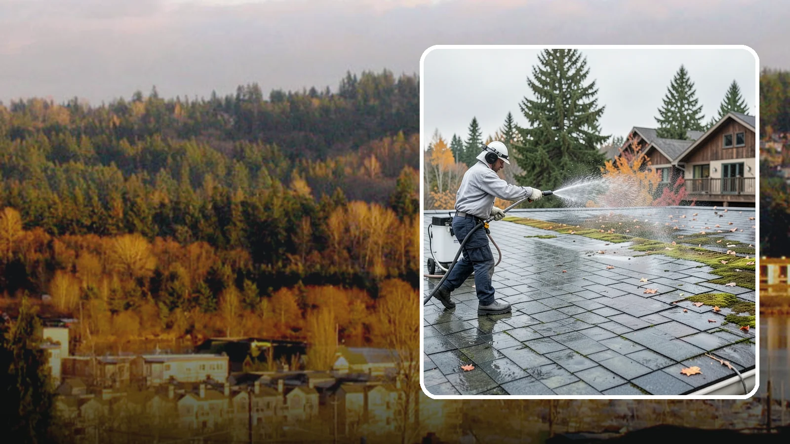 Roof Mold Removal in Kenmore, King County, WA - Roof mold removal that eliminates dark fungal colonies and the trapped moisture feeding them.