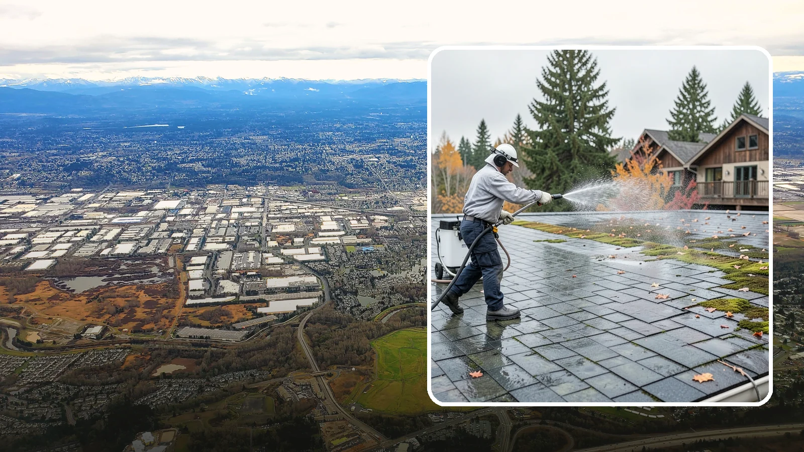 Roof Mold Removal in Kent, King County, WA - Roof mold removal that eliminates dark fungal colonies and the trapped moisture feeding them.