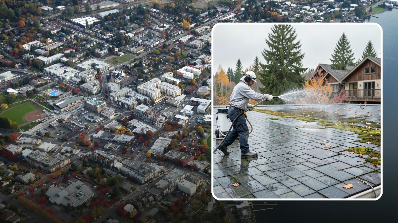 Roof Mold Removal in Kirkland, King County, WA - Roof mold removal that eliminates dark fungal colonies and the trapped moisture feeding them.