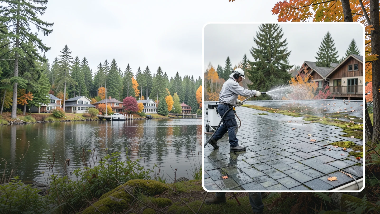 Roof Mold Removal in La Conner, Skagit County, WA - Roof mold removal that eliminates dark fungal colonies and the trapped moisture feeding them.