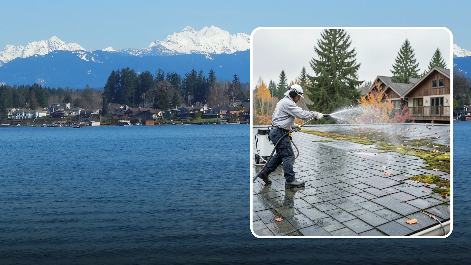 Roof Mold Removal in Lake Stevens, Snohomish County, WA - Roof mold removal that eliminates dark fungal colonies and the trapped moisture feeding them.