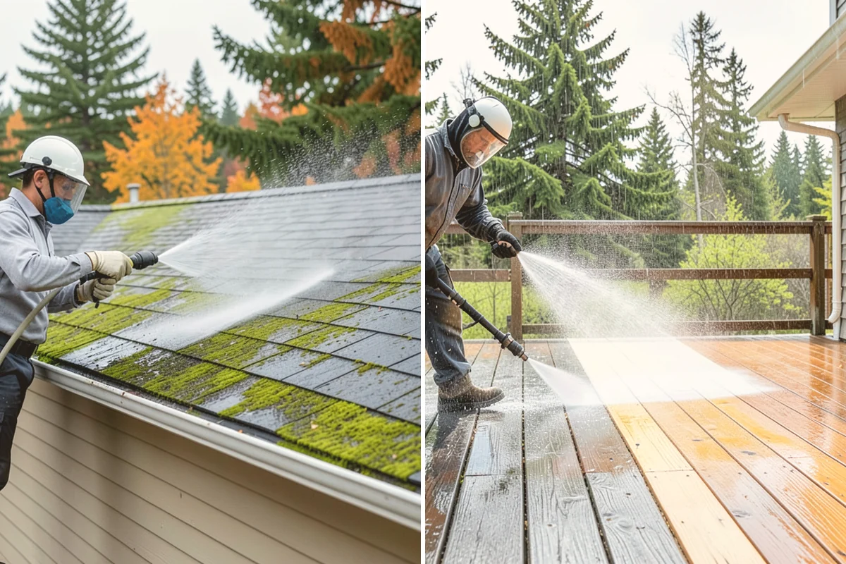 Roof Mold Removal in Langley, Island County, WA - Inspect for mold patches, trapped debris, and wet zones