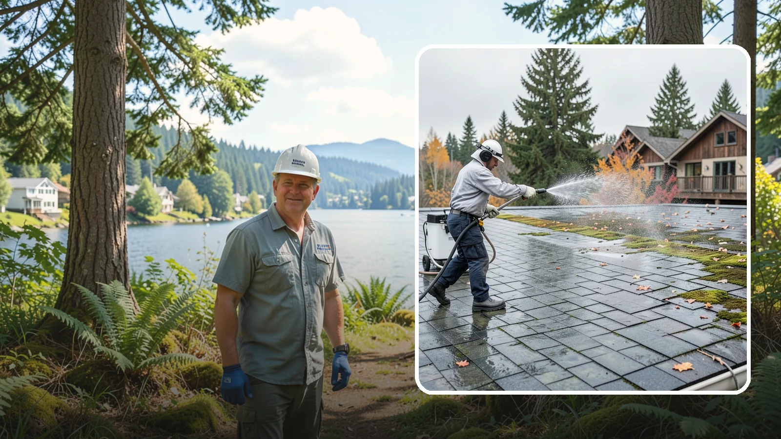 Roof Mold Removal in Milton, King County, WA - Roof mold removal that eliminates dark fungal colonies and the trapped moisture feeding them.