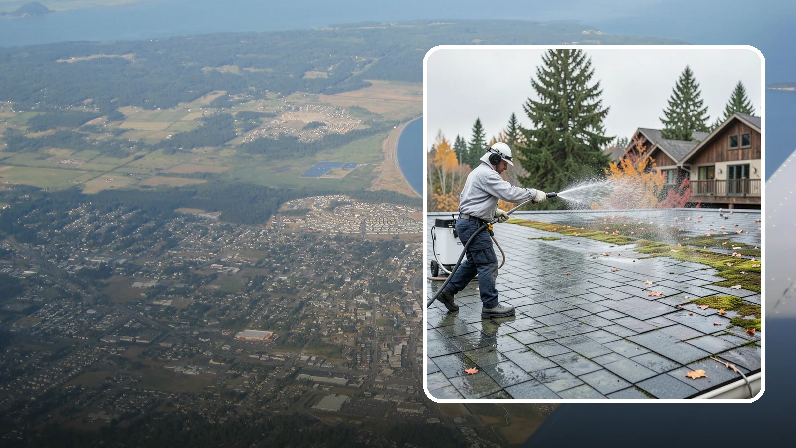 Roof Mold Removal in Oak Harbor, Island County, WA - Roof mold removal that eliminates dark fungal colonies and the trapped moisture feeding them.