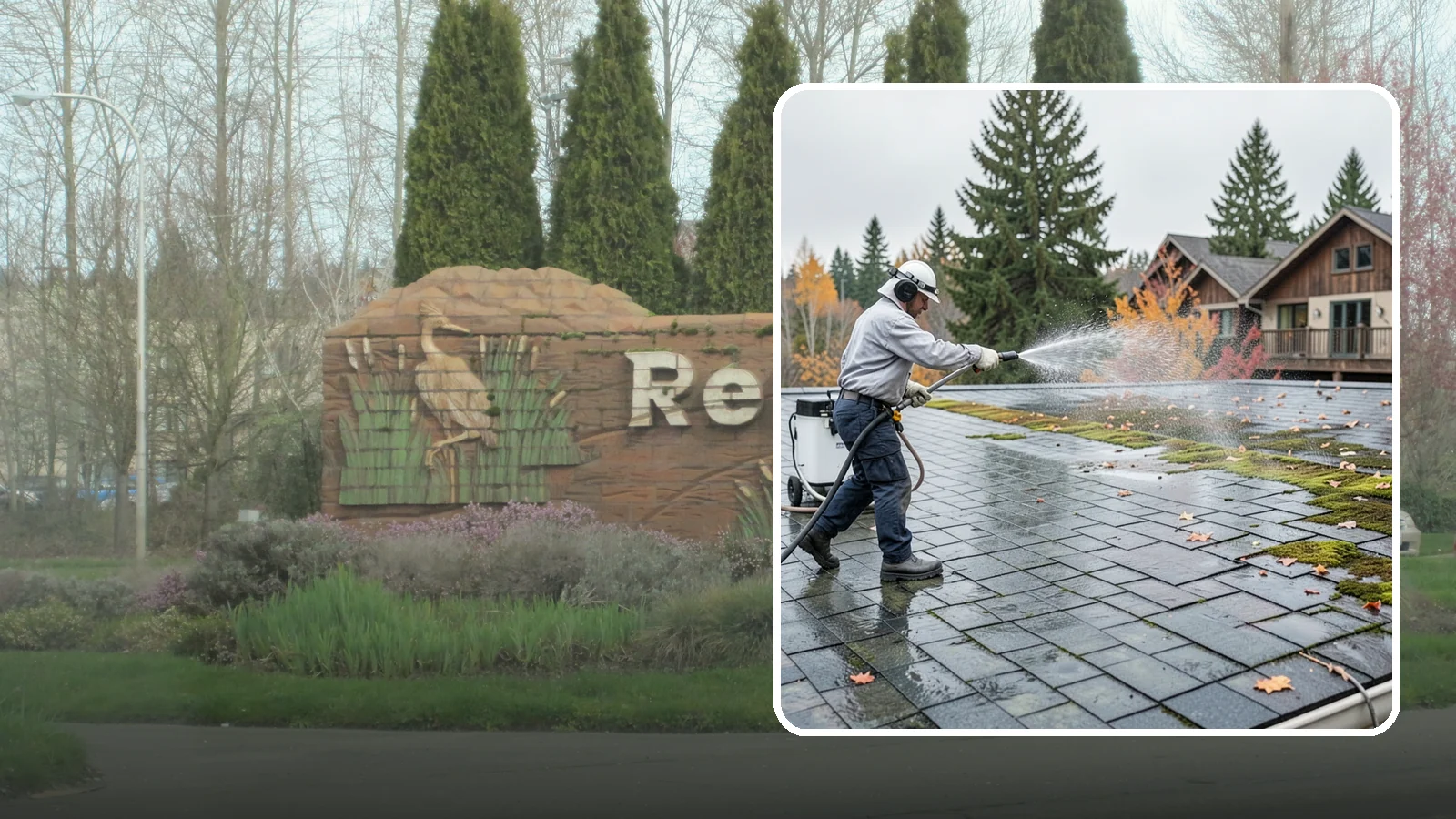 Roof Mold Removal in Renton, King County, WA - Roof mold removal that eliminates dark fungal colonies and the trapped moisture feeding them.