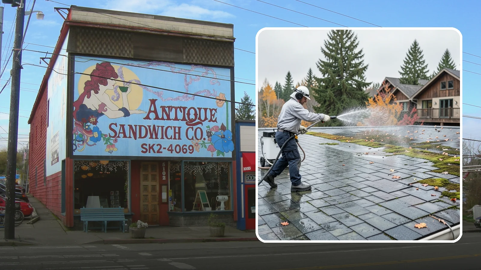 Roof Mold Removal in Ruston, Pierce County, WA - Roof mold removal that eliminates dark fungal colonies and the trapped moisture feeding them.