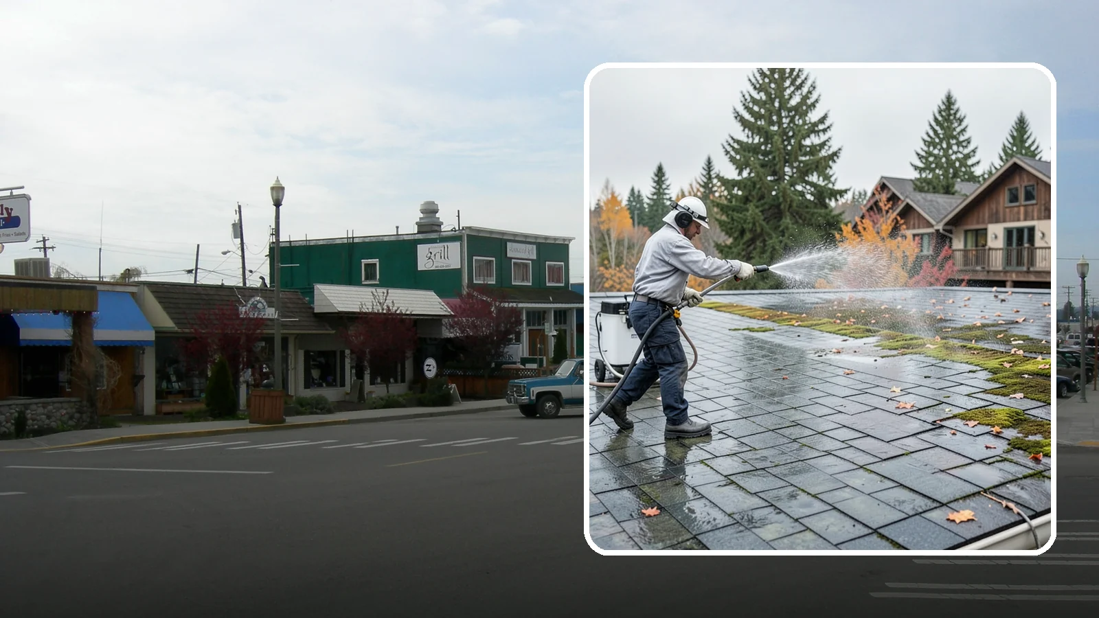 Roof Mold Removal in Stanwood, Snohomish County, WA - Roof mold removal that eliminates dark fungal colonies and the trapped moisture feeding them.