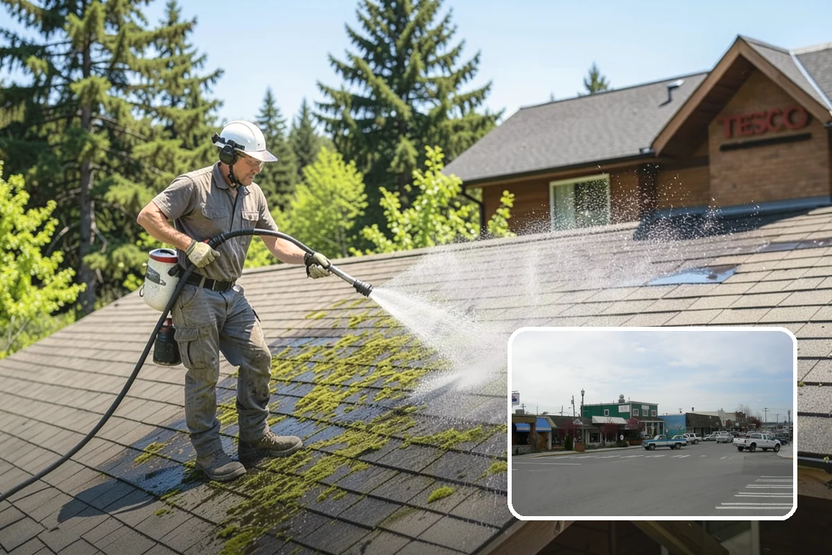 Roof Mold Removal in Stanwood, Snohomish County, WA - Eliminates dark mold colonies and their odor
