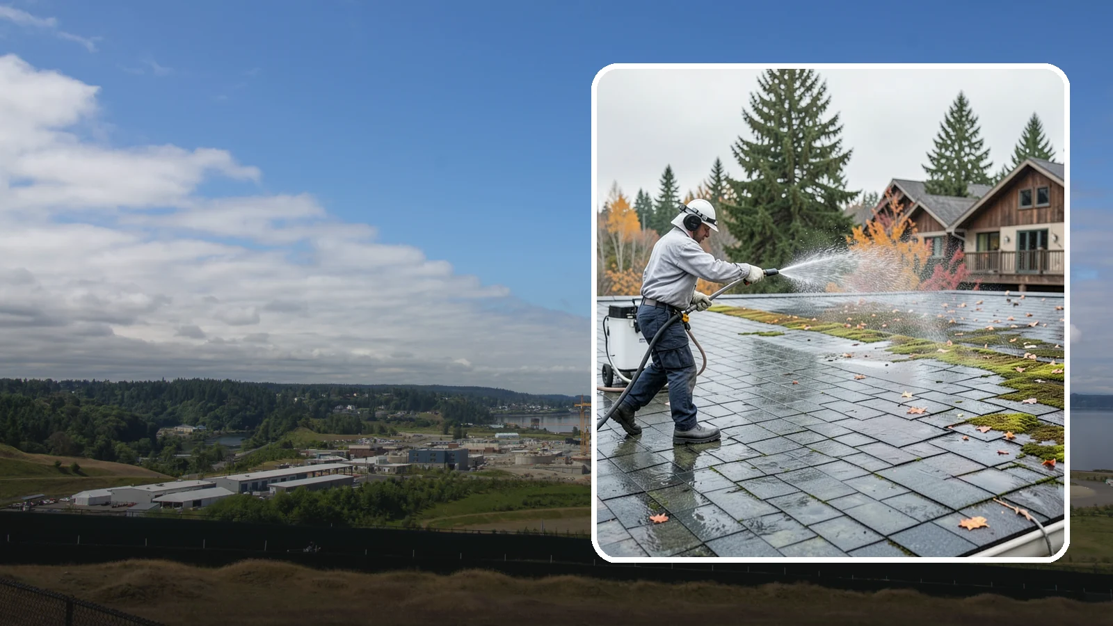 Roof Mold Removal in University Place, Pierce County, WA - Roof mold removal that eliminates dark fungal colonies and the trapped moisture feeding them.