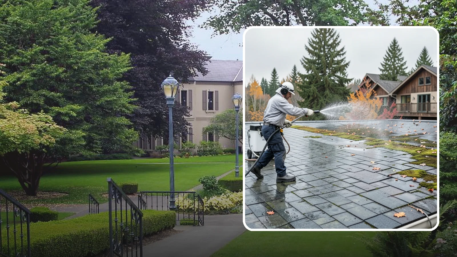 Roof Mold Removal in Woodinville, King County, WA - Roof mold removal that eliminates dark fungal colonies and the trapped moisture feeding them.