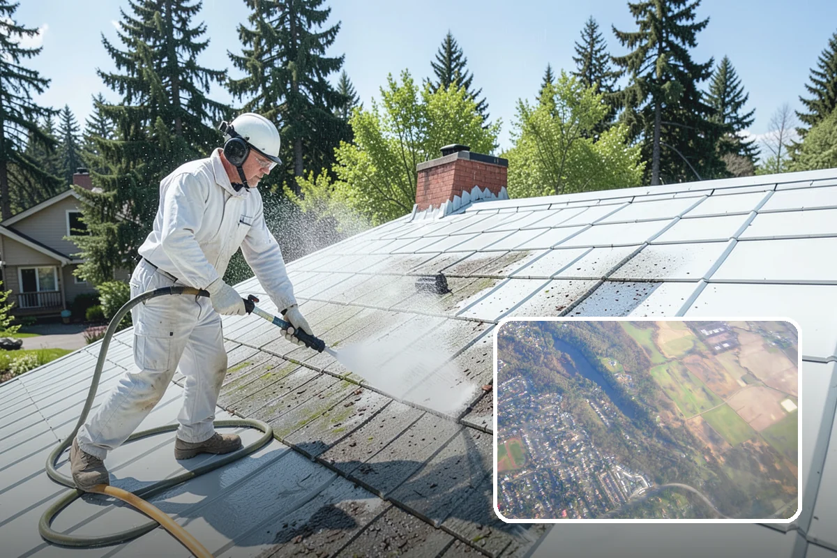 Roof Moss Removal in Algona, King County, WA - Removes moisture-trapping moss that damages roofing edges