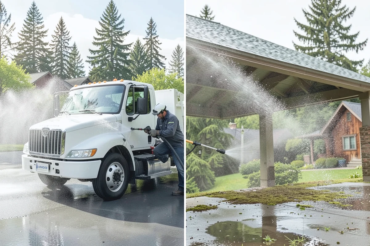Roof Moss Removal in Beaux Arts Village, King County, WA - Survey moss coverage and locate the heaviest colonies